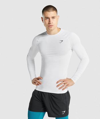 Pánské Long Sleeve Gymshark Element Baselayer Bílé | CZ 2196SGL